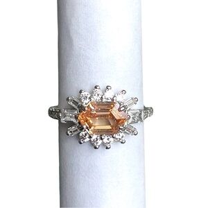Bomb Party “Endless Daydream” Ring Smokey Topaz CZ w/ Rhodium plating - RBP6127